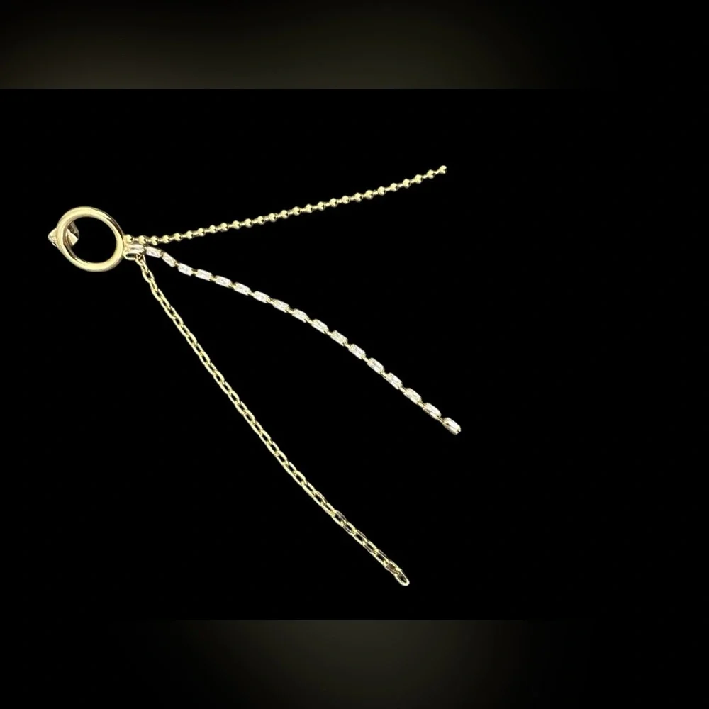 18k Gold Plated Dangling Earring - Picture 3 of 6